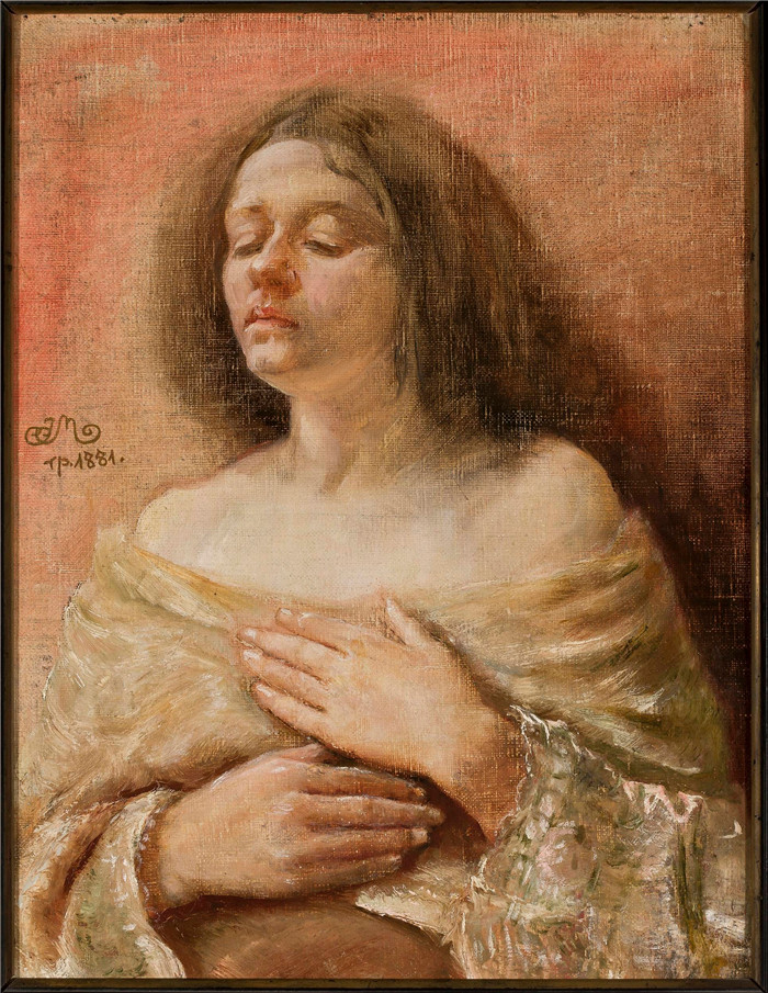 扬·马特耶科(Jan Matejko)作品-一位女性的肖像研究Portrait study of a woman