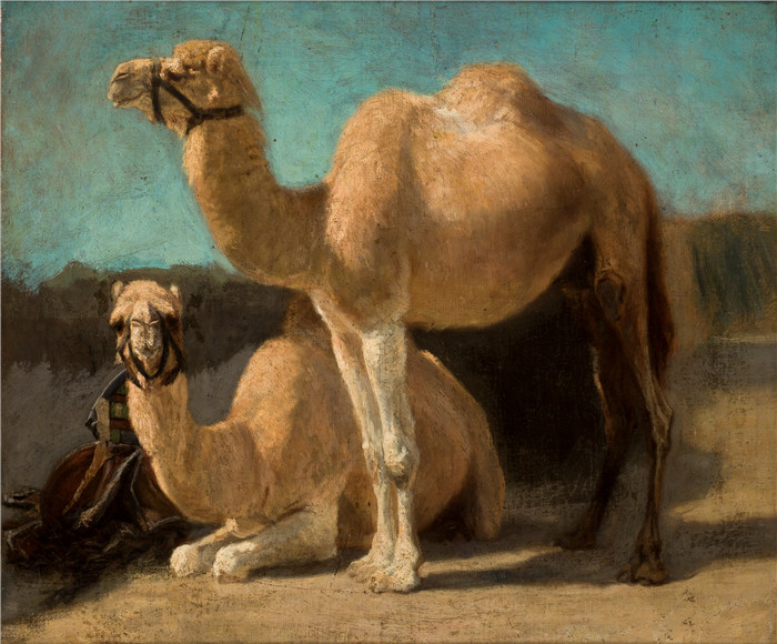 亨利克·罗达科夫斯基(Henryk Rodakowski)作品-两只骆驼Two Camels
