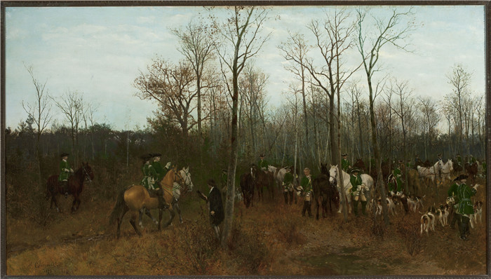 马克西米利安·吉尔姆斯基(Maksymilian Gierymski)作品-狩猎归来Return from hunting
