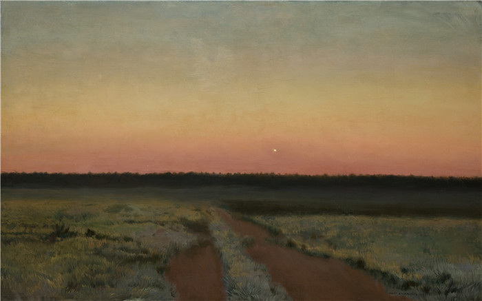 约瑟夫·切尔蒙斯基(Józef Chełmoński)画作-晨星Morning Star
