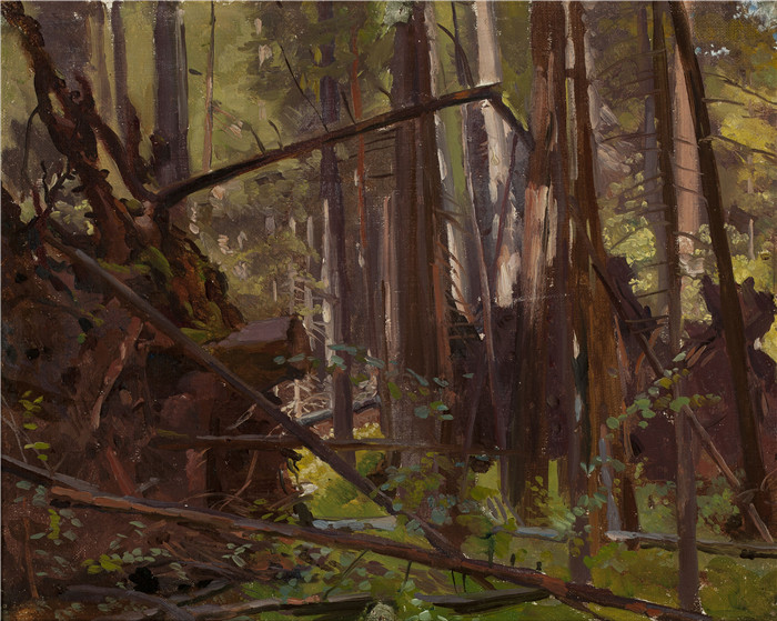 约瑟夫·切尔蒙斯基(Józef Chełmoński)画作-景观 – 白羊座主题 Krajobraz