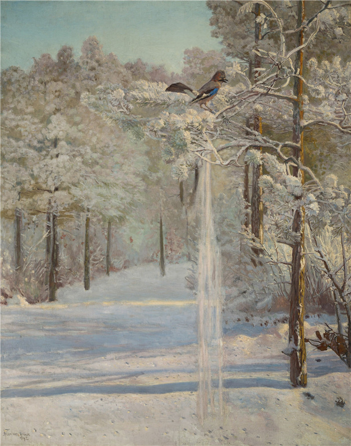约瑟夫·切尔蒙斯基(Józef Chełmoński)画作-乱穿 Jay
