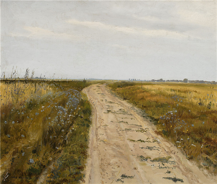 约瑟夫·切尔蒙斯基(Józef Chełmoński)画作-田径场Field track