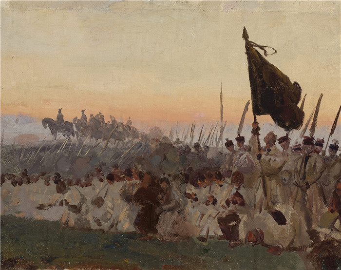 约瑟夫·切尔蒙斯基(Józef Chełmoński)画作-斯基泰人
