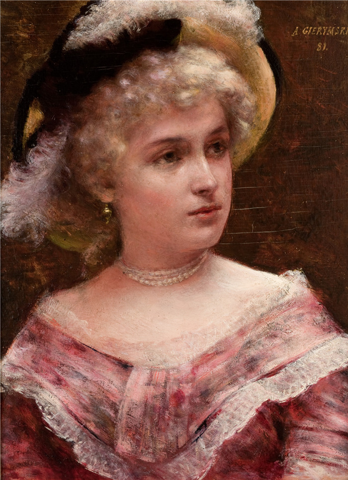 亚历山大·吉列姆斯基 (Aleksander Gierymski)-洛可可夫人Rococo Lady