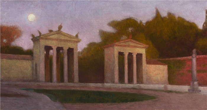 《博尔盖塞别墅》亚历山大·吉列姆斯基 (Aleksander Gierymski)-Villa Borghese