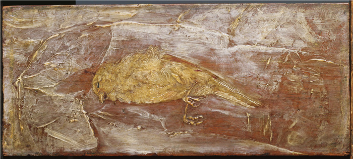 阿尔伯特·平克汉姆·莱德(Albert Pinkham Ryder)油画-静物鸟Dead Bird