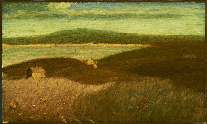 阿尔伯特·平克汉姆·莱德(Albert Pinkham Ryder)油画-盖伊头Gay Head