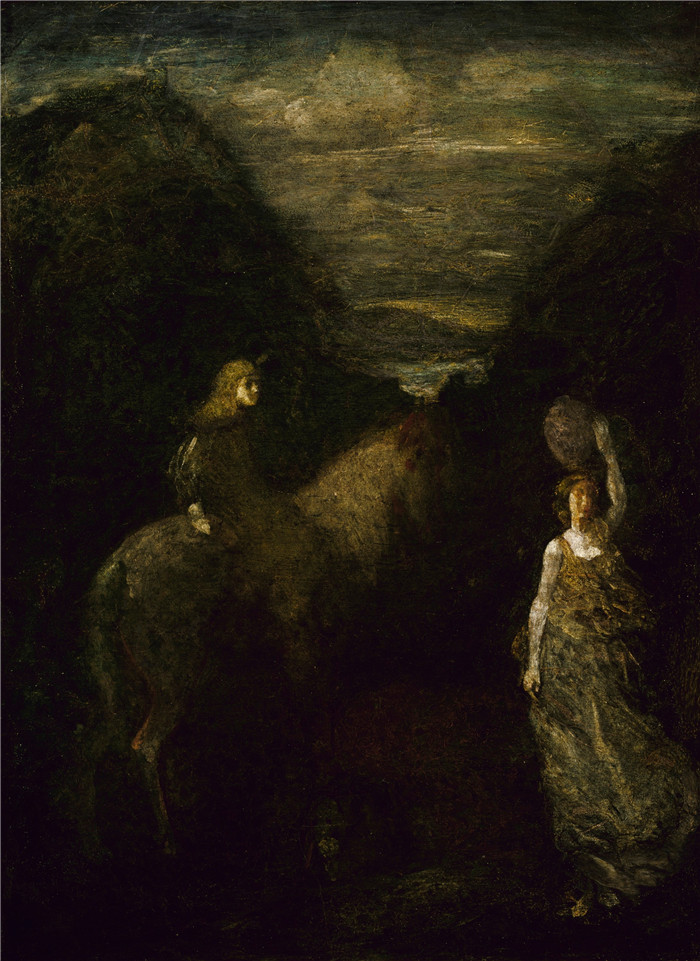 《科帕图阿国王与丐女》阿尔伯特·平克汉姆·莱德(Albert Pinkham Ryder)油画