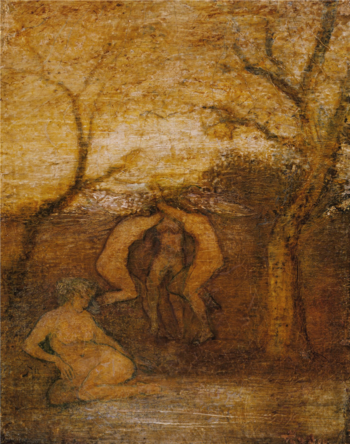 阿尔伯特·平克汉姆·莱德(Albert Pinkham Ryder)油画-跳舞