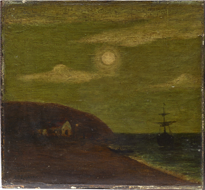阿尔伯特·平克汉姆·莱德(Albert Pinkham Ryder)油画-海景Seascape