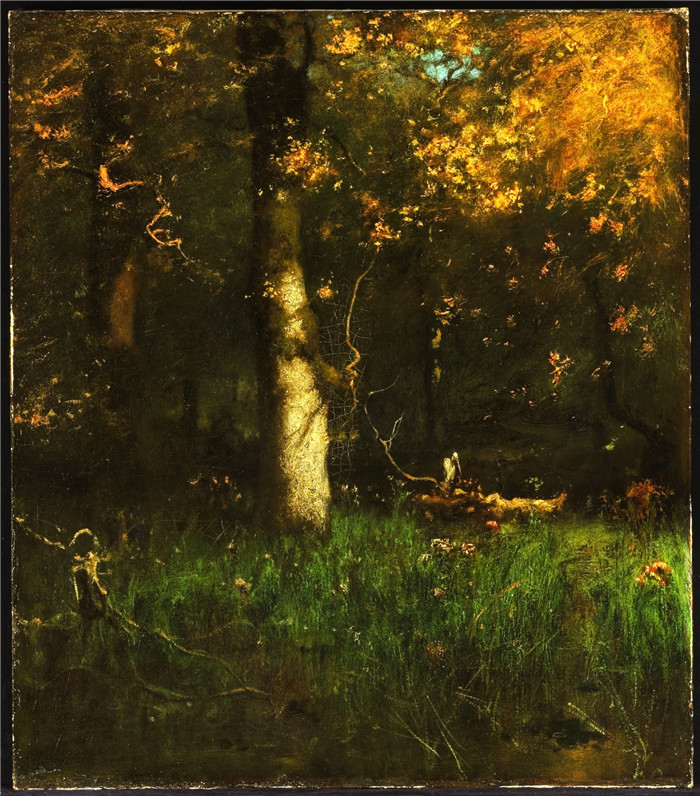《苍鹭之家》乔治·英尼斯（George Inness）油画-The Home of the Heron