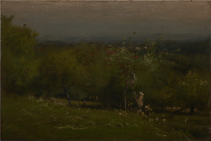 乔治·英尼斯（George Inness）油画-苹果园Apple Orchard