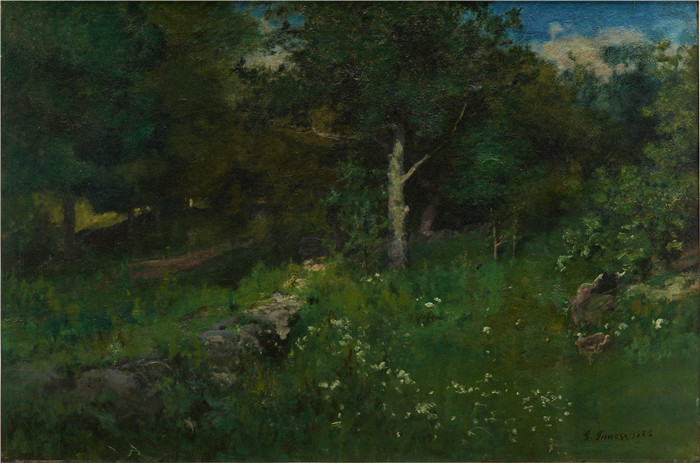 乔治·英尼斯（George Inness）油画-夏季落叶Summer Foliage