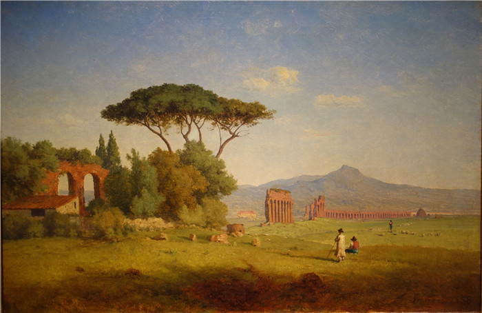 《罗马平原》乔治·英尼斯（George Inness）油画-Roman Campagna 