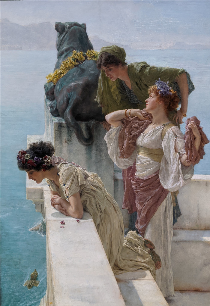 《卓越的典范》劳伦斯·阿尔玛·塔德玛（Lawrence Alma-Tadema)高清油画-A Coign of Vantage