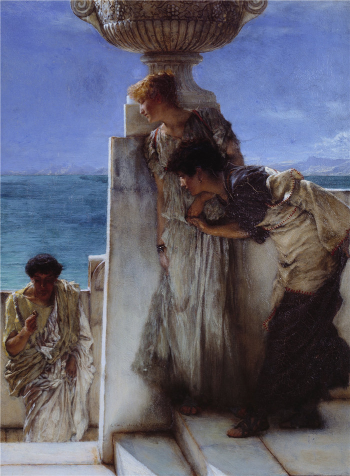 《前所未闻的结论》劳伦斯·阿尔玛·塔德玛（Lawrence Alma-Tadema)高清油画- A Foregone Conclusion
