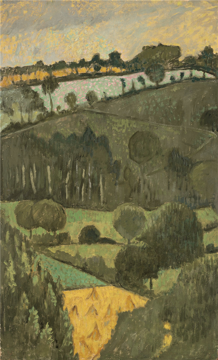 保罗·塞鲁塞尔(Paul Sérusier)作品-咖啡Paul serusier les bles coupes