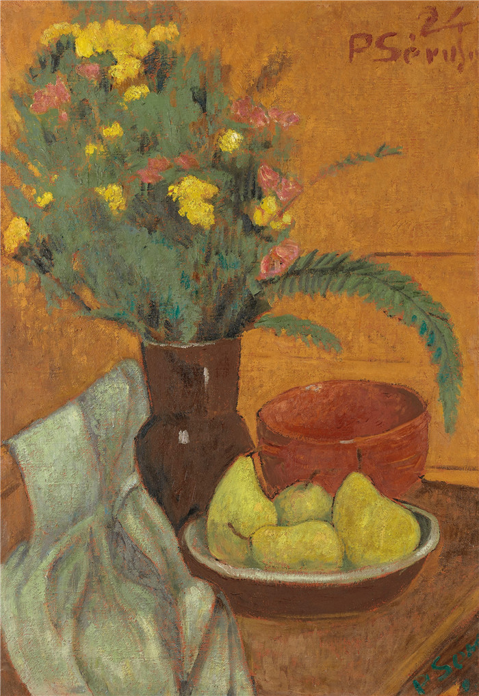 保罗·塞鲁塞尔(Paul Sérusier)作品-梨静物
