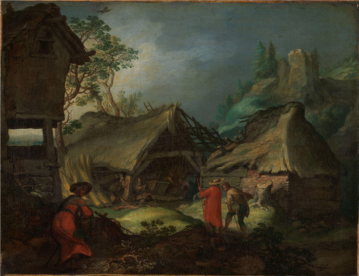 亚伯拉罕·布洛马特(Abraham Bloemaert)作品-牧羊人的崇拜The Adoration of the Shepherds