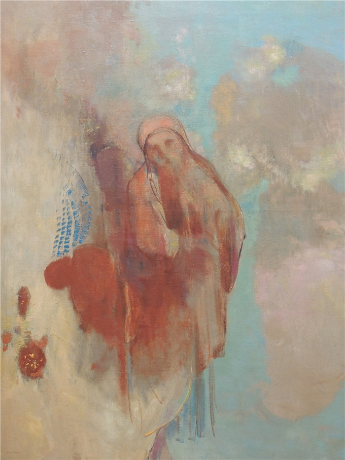 奥迪隆·雷顿(Odilon Redon)作品-云中视觉Vision dans les nuages (Redon)