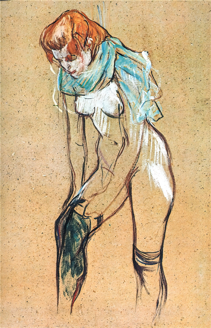 穿长袜的女人Femme qui tire son bas