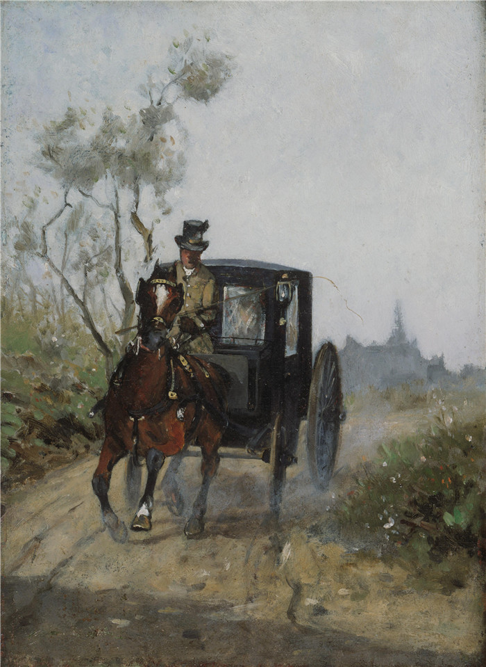 亨利·德·图卢兹-劳特雷克(Henri de Toulouse-Lautrec)-马车Carriage