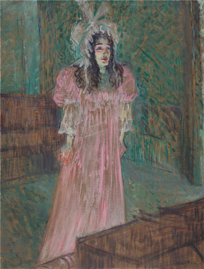 亨利·德·图卢兹-劳特雷克(Henri de Toulouse-Lautrec)-梅·贝尔福特May Belfort