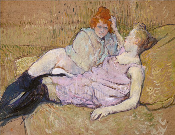 亨利·德·图卢兹-劳特雷克(Henri de Toulouse-Lautrec)-沙发The Sofa MET DT1924