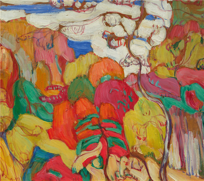 亚伯拉罕·马涅维奇(Abraham Manievich)作品-景观Landscape c1922