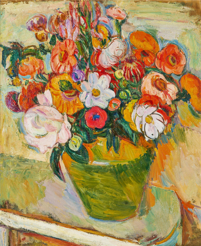 亚伯拉罕·马涅维奇(Abraham Manievich)作品-花束Bouquet of Flowers , circa 1930