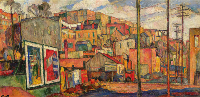 亚伯拉罕·马涅维奇(Abraham Manievich)作品-纽约莫里斯大道I号Morris Avenue New York I