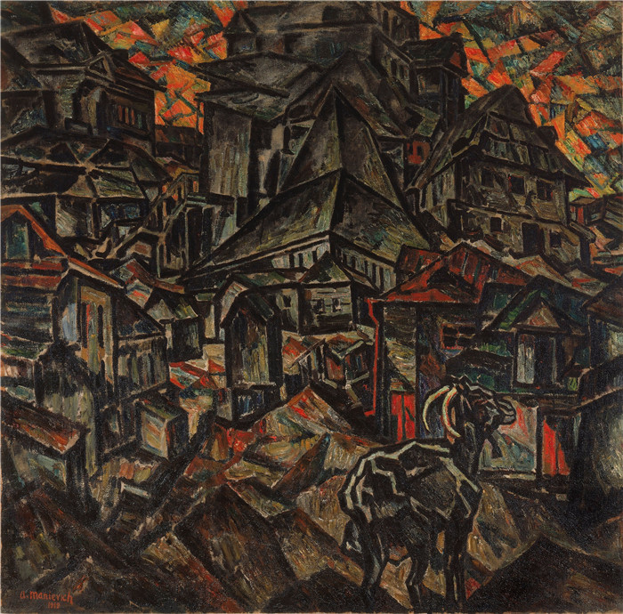亚伯拉罕·马涅维奇(Abraham Manievich)作品-基辅隔都的毁灭