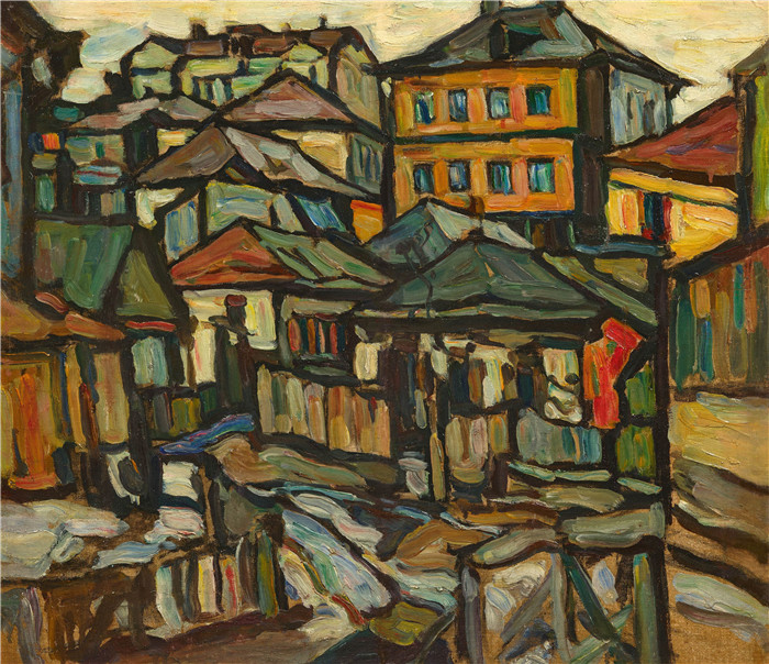 亚伯拉罕·马涅维奇(Abraham Manievich)作品-莫斯科Moscow II c1916