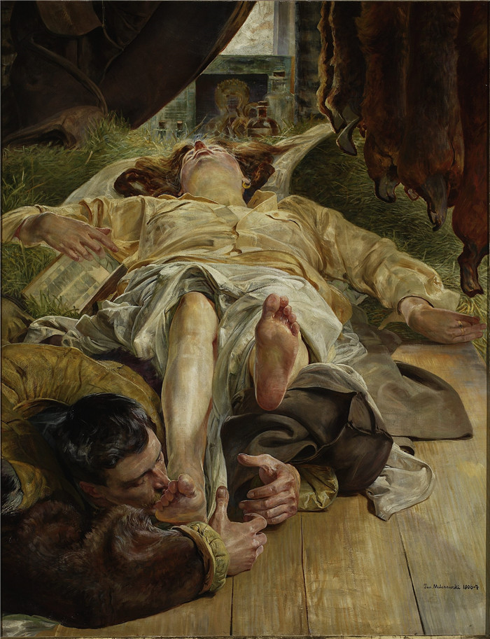 杰克·马尔切夫斯基(Jacek Malczewski)作品-埃勒奈之死Death of Ellenai