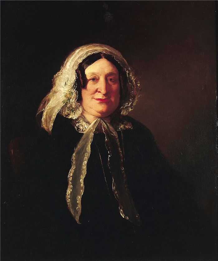 亚伯拉罕·所罗门(Abraham Solomon)作品-亚伯拉罕-纳撒尼尔·利维夫人 Mrs Nathaniel Levy
