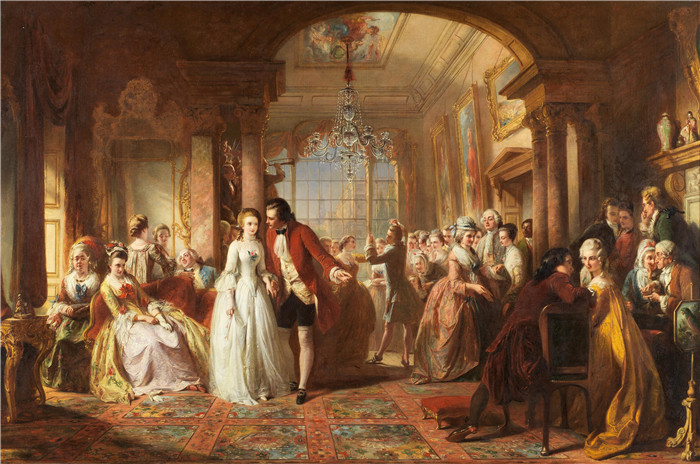 亚伯拉罕·所罗门(Abraham Solomon)作品-舞厅A Ballroom in the Year 1760