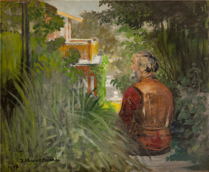 杰克·马尔切夫斯基(Jacek Malczewski)作品-宫殿景观Landscape with a Palace -