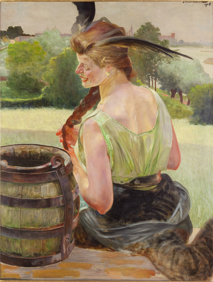 杰克·马尔切夫斯基(Jacek Malczewski)作品-普尔兹尼Przy studni