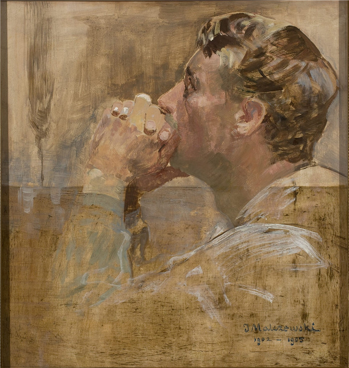 杰克·马尔切夫斯基(Jacek Malczewski)作品-祈祷的人Praying man