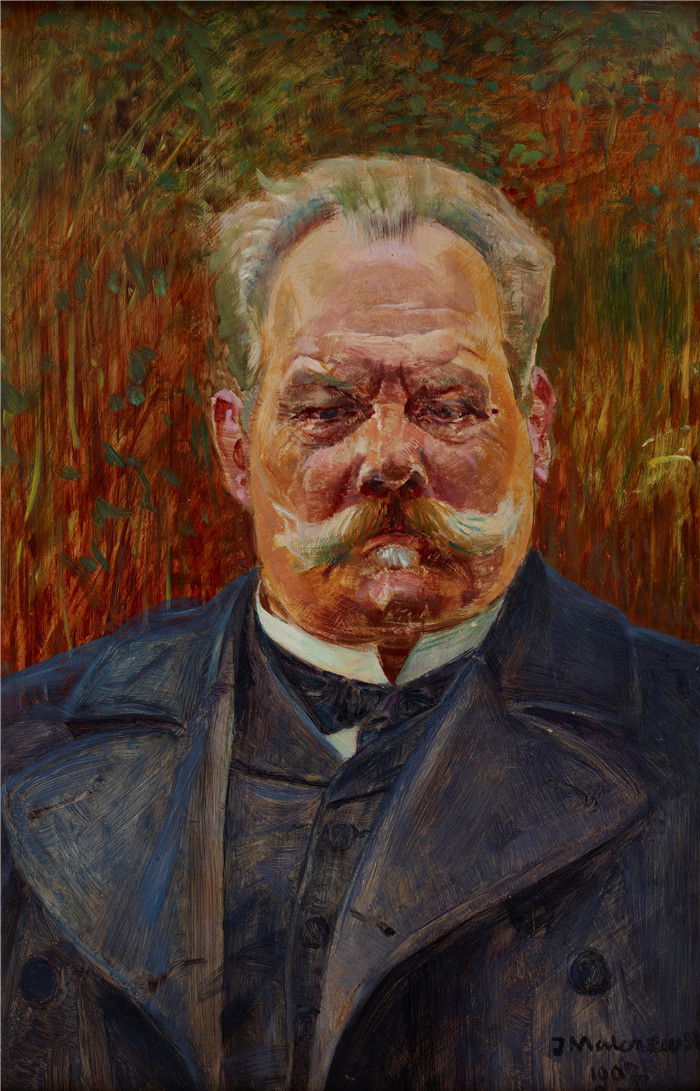 杰克·马尔切夫斯基(Jacek Malczewski)作品-莱昂·申里希肖像Portrait of Leon Schenrich