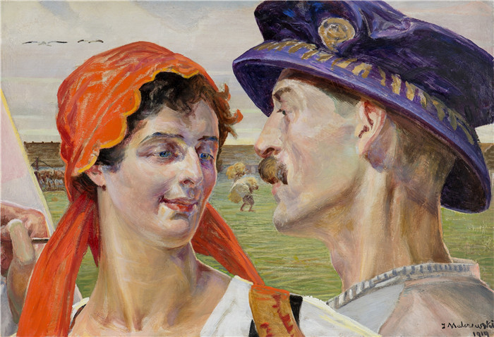 杰克·马尔切夫斯基(Jacek Malczewski)作品-双人肖像Portret podwójny 1919