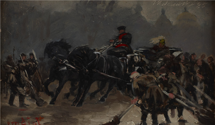 杰克·马尔切夫斯基(Jacek Malczewski)作品-沙皇驾到There Comes the Tsar