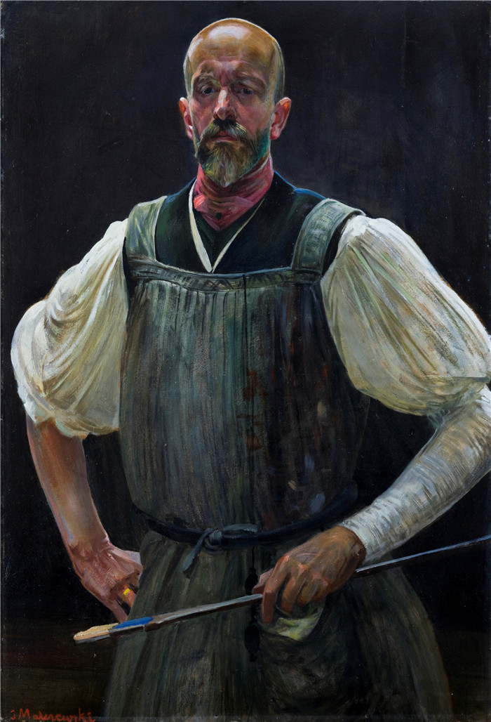 杰克·马尔切夫斯基(Jacek Malczewski)作品-自画像Self-Portrait