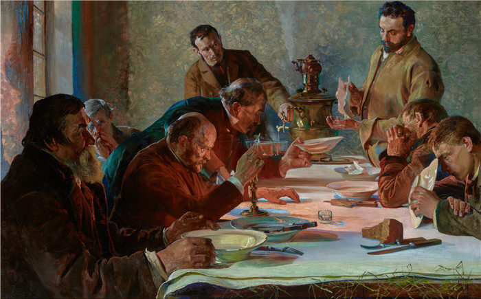 杰克·马尔切夫斯基(Jacek Malczewski)作品-西伯利亚的平安夜wigilia na syberii