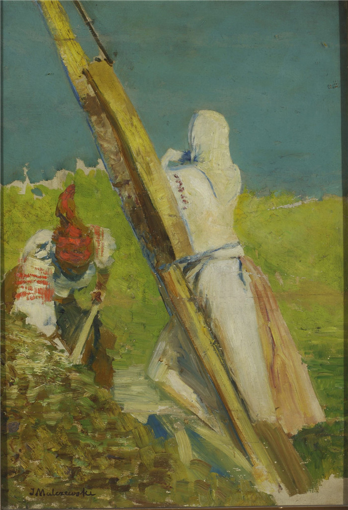 杰克·马尔切夫斯基(Jacek Malczewski)作品-在桔槔旁At the shadoof