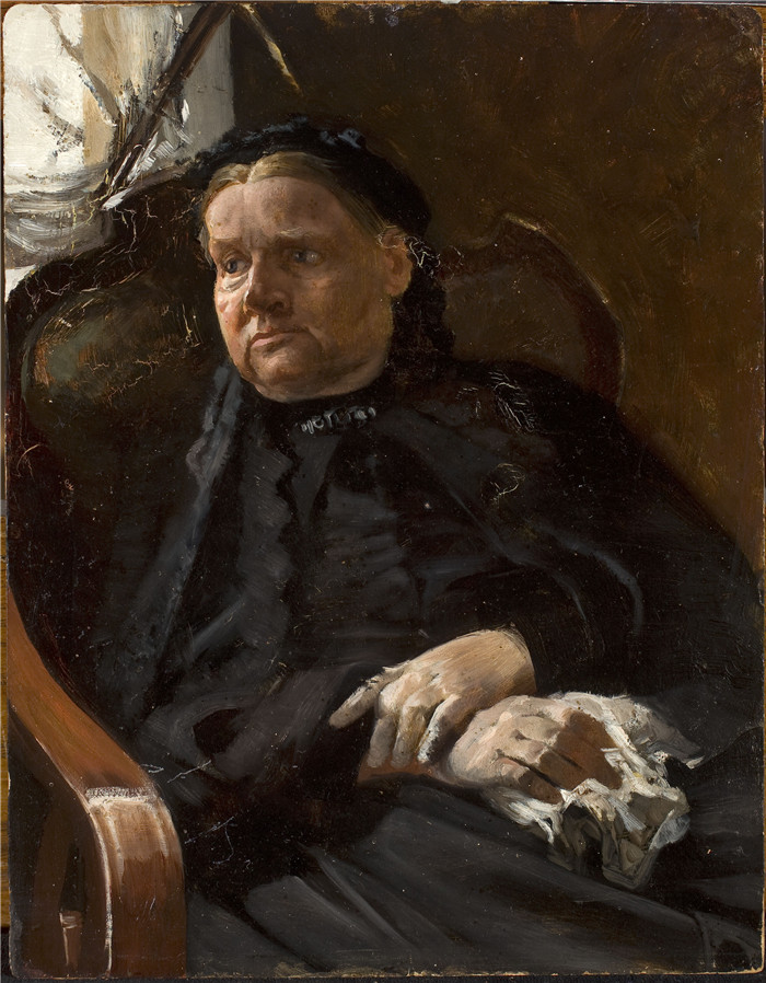 杰克·马尔切夫斯基(Jacek Malczewski)作品-艺术家母亲的肖像Portret matki artysty