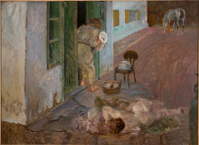 杰克·马尔切夫斯基(Jacek Malczewski)作品-洗碗Dish washing. Wielgie