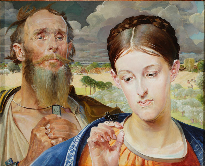 杰克·马尔切夫斯基(Jacek Malczewski)作品-音乐——三联画的左翼Music – left wing of the triptych