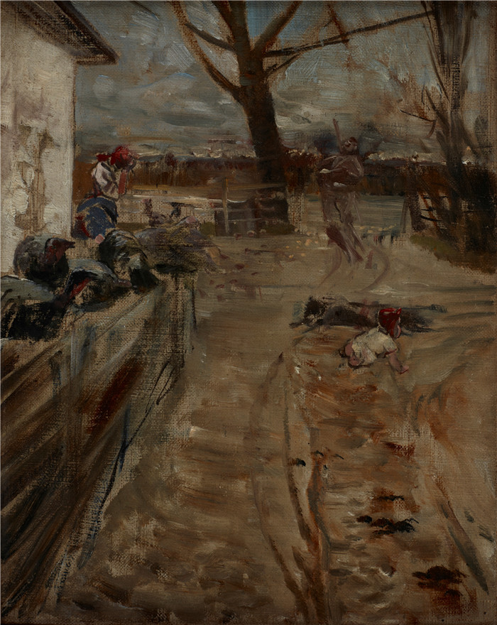 杰克·马尔切夫斯基(Jacek Malczewski)作品-乡村农场Country Farm